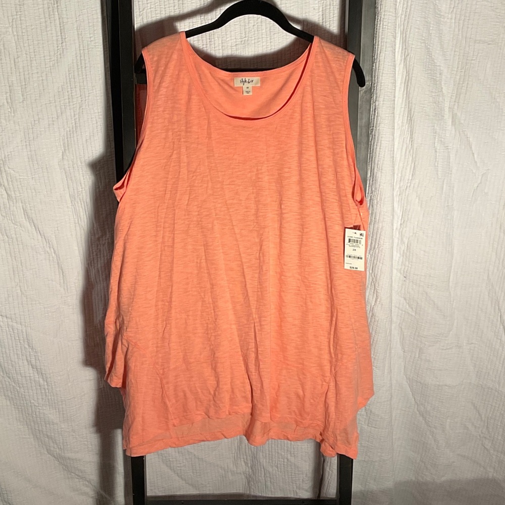 Style & Co. Coral Sleeveless Muscle Tee